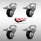 Service Caster 3 Inch SS Black Polyurethane Swivel Bolt Hole Caster Set with Total Lock Brake SCC-SSBHTTL20S314-PPUB-BLK-4 - alternate 2